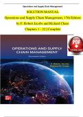 Solution Manual For Operations and Supply Chain Management, 17th Edition by (F. Robert Jacobs, 2024), Verified Chapters 1 - 22, Complete Newest Version, ISBN10: 1265071276 | ISBN13: 9781265071271