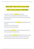 WGU D027 Patho Pharm Exams With 100% Correct Answers PACKAGE DEAL