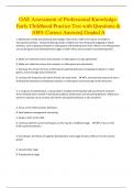 OAE Assessment of Professional Knowledge&colon; Early Childhood Practice Test with Questions & 100&percnt; Correct Answers&vert; Graded A