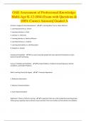 OAE Assessment of Professional Knowledge&colon; Multi-Age K-12 &lpar;004&rpar; Exam with Questions & 100&percnt; Correct Answers&vert; Graded A