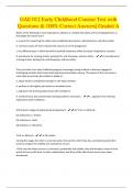 OAE 012 Early Childhood Content Test with Questions & 100&percnt; Correct Answers&vert; Graded A