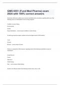  GMS 6551 (Fund Med Pharma) exam 2024 with 100% correct answers