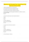 Obstetrics and Neonatal Care Actual Exam with Questions Solved 100&percnt;