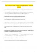 Toxicology Real Exam with Questions Solved 100&percnt;