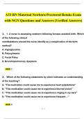 ATI RN Maternal Newborn Proctored Retake Exam  with NGN Questions and Answers &lpar;2024 &sol; 2025&rpar; &lpar;Verified Answers&rpar;