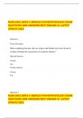 NURS 6501 WEEK 3-WEEK10 PATHOPHYSIOLOGY EXAM QUESTIONS AND ANSWERS BEST GRADED A&plus; LATEST UPDATE 2023