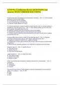 CETP Pre-Certification Review QUESTIONS And Answers WITH VERIFIED SOLUTIONS GRADED A&plus;