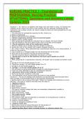 NURSING PRACTICE I &ndash; Foundation of PROFESSIONAL Nursing Practice SITUATIONAL Questions and Answers Latest  Updates 2024