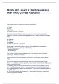 NRSG 390 - Exam 2 (2024) Questions With 100% Correct Answers!!