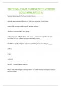 EMT FINAL EXAM QUIZBANK WITH VERIFIED  SOLUTIONS&comma; RATED A&period;