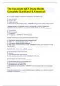 The Associate CET Study Guide Complete Questions & Answers!!