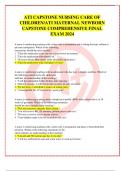 ATI CAPSTONE NURSING CARE OF CHILDREN/ATI MATERNAL NEWBORN CAPSTONE COMPREHENSIVE FINAL EXAM 2024