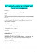 ATI RN Maternal Newborn 2023 Exam Updated 2024  with All the Questions from Actual Past Exam&comma; 100&percnt;  Correct Answers and Rationale