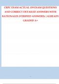 CRPC EXAM ACTUAL 159 EXAM QUESTIONS AND CORRECT DETAILED ANSWERS WITH RATIONALE CRPC EXAM ACTUAL 159 EXAM QUESTIONS AND CORRECT DETAILED ANSWERS WITH RATIONALE CRPC