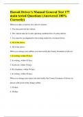 Hawaii Driver's Manual General Test 177 mainly tested Questions (Answered 100% Correctly