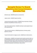 Georgette Review For Boards Questions And Correct Answers |  Guarantee Pass