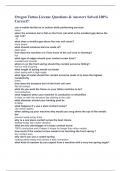 Oregon Tattoo License Questions & Answers Solved 100&percnt; Correct&excl;&excl;
