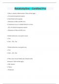 RelativityOne - Certified ProRelativityOne - Certified Pro &vert; Questions with 100&percnt; Correct Answers &vert; Latest Update 2024 &vert; Verified