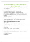 ATI ADULT MEDICAL SURGICAL NGN TEST 100&percnt; VERIFIED&period;