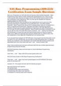 SAS Base Programming &lpar;A00-233&rpar; Certification Exam Sample Questions 