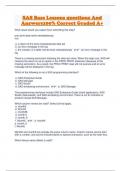SAS Base Lessons questions And Answers100&percnt; Correct Graded A&plus; 