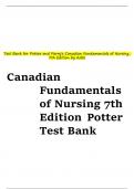 Canadian Fundamentals of Nursing 7th Edition Potter Test Bank