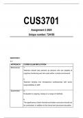 CUS3701 Assignment 2 Solutions Year 2024