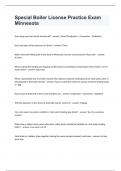 Special Boiler License Practice Exam Minnesota with correctly answered questions