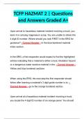 TCFP HAZMAT 2 | Questions and Answers Graded A+