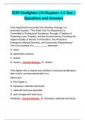 TCFP Firefighter I/II Chapters 1-5 Test | Questions and Answers