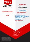 MRL2601 "2024" - ASSIGNMENT 2 (Due 15 April 2024) Footnotes & bibliography - Detailed Answers