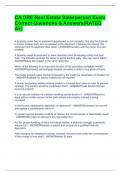 CA DRE Real Estate Salesperson Exam Correct Questions & Answers&lpar;RATED A&plus;&rpar;