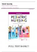 Test Bank For Wong's Essentials of Pediatric Nursing 11th Edition||All Chapters Covered||Complete Guide A+