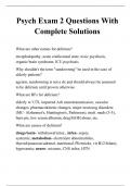 Psych Exam 2 Questions With Complete Solutions