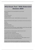 ATLS Exam Test 1 With Elaborated  Answers 2024