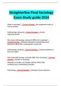 Straighterline Final Sociology Exam Study guide 2024