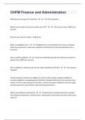 CHFM Finance and Administration 59 Exam Questions With 100&percnt; Correct Answers&period;
