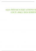 AQA PHYSICS EQUATIONS SHEET GSCE (8463) 2024 SERIES