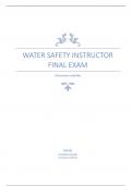 Water Safety Instructor Final Exam