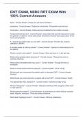 EXIT EXAM&comma; NBRC RRT EXAM With 100&percnt; Correct Answers