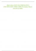 2024 AQA GSCE MATHEMATICS FOUNDATION TIER  8300 &lpar;Formulae Sheet&rpar; EXAM GUIDE