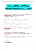 Step 2 USMLE / UWORLD - Internal Medicine 2023 Exam