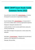 RIMS CRMP Exam Study Guide Common Terms 2023