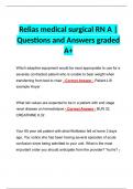 Relias medical surgical RN A | Questions and Answers graded A+