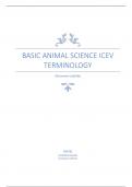 Basic Animal Science ICEV Terminology