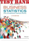 TEST BANK BUSINESS STATISTICS FOR CONTEMPORARY DECISION MAKING, 11TH EDITION