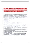 PHARMACOLOGY EXAM RASMUSSEN 2024 ACTUAL EXAM QUESTIONS AND ANSWERS ALREADY GRADED A+