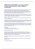NBRC TMC&sol;CRT&sol;RRT 2023-2024 EXAM LATEST QUESTIONS AND CORRECT ANSWERS