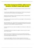 Ohio State Component NFHS &vert; 100&percnt; Correct Answers &vert; Verified &vert; Latest 2024 Version