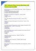 ABC Orthotic Fitter Course Questions with Correct Answers 2024&period;